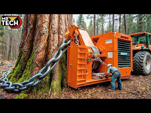 Extreme Dangerous Fastest Big Chainsaw Cutting Tree Machines | Monster Stump Removal Excavator #10