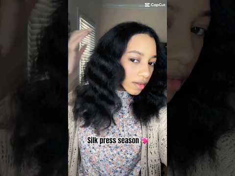 SILK PRESS AT HOME 💖 #silkpress #silkpressonnaturalhair #silkpressseason