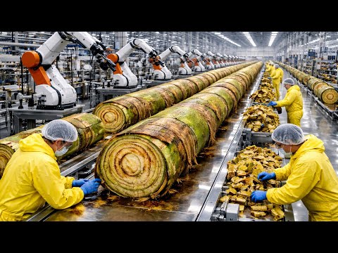 Ai Technology Exposed! : Inside The Largest High Tech Banana Stem Factory!