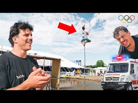 Competing at THE BELGIAN 'FIERLJEPPEN' CHAMPIONSHIP *Bruised Ribs*