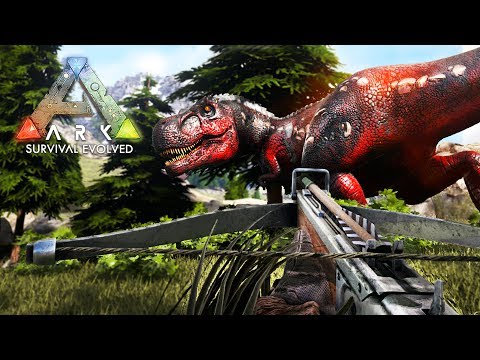 ARK: Survival Evolved - ALPHA T-REX ATTACK!! (ARK Ragnarok Gameplay)
