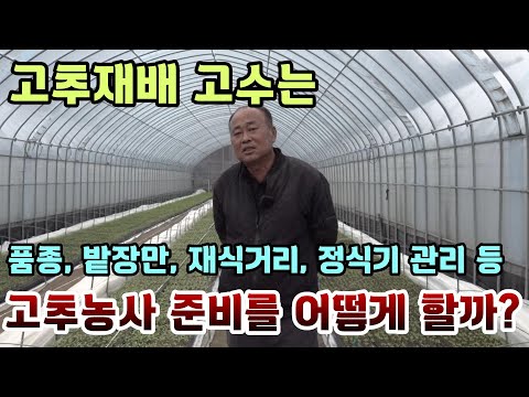 고추재배 고수는 고추농사 준비를 어떻게 할까?