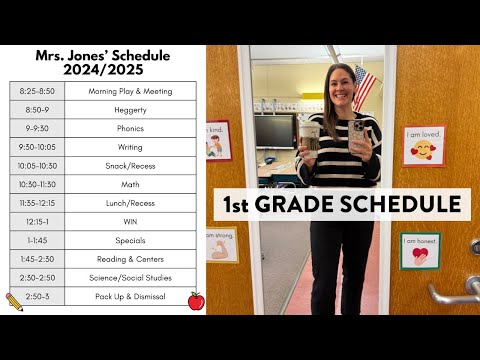 First Grade Daily Schedule - 2025 // In-Depth, Detailed First Grade Schedule Breakdown with times