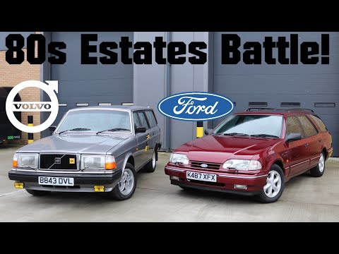 Ford Granada vs Volvo 240 - 80s Estate Battle! (1992 Granada Scorpio 2.9 V6 & 1985 240 GL Road Test)