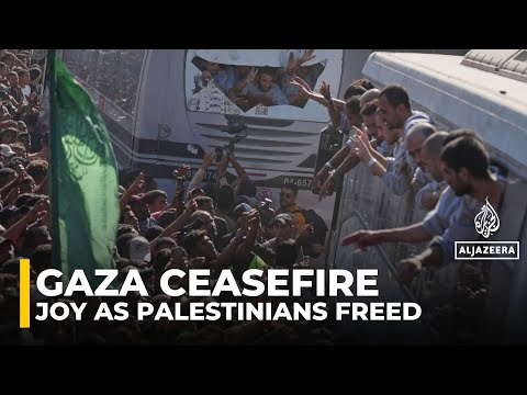 Gaza ceasefire: Joy as Palestinians freed after Israeli captives released