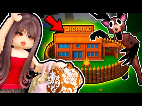 Building a MALL BASE To Go SHOPPING In 99 NIGHTS IN THE FOREST! (Roblox)