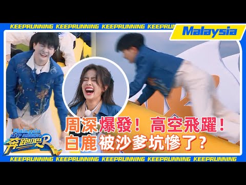 #周深 玩蹺蹺板上演高空飛躍！#白鹿 #沙溢 搭檔笑得我腦殼疼！！