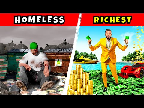 HOMELESS to RICHEST MAN in GTA 5!