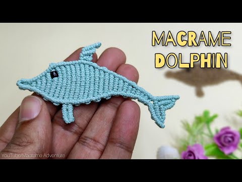 DIY Handmade Macrame Dolphin fish 🐬