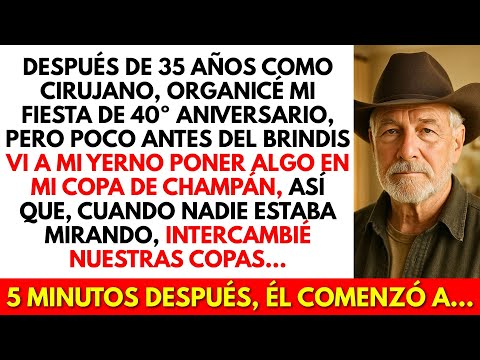 Mi Yerno puso alguna droga en mi champán durante mi fiesta — cambié mi copa por la suya…