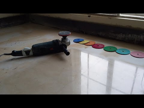 Testing Resin Diamond Dry Polishing Pads on Hand Grinder