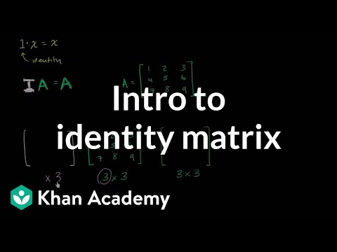 Identity matrix | Matrices | Precalculus | Khan Academy