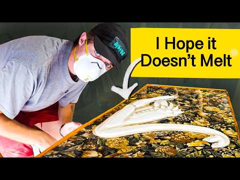 I Tried a different Art Style Using Wallpaper, Wood, & Epoxy..