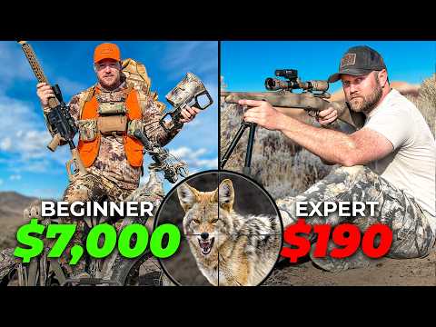2 Beginners VS 1 Expert - Coyote Hunting Challenge!