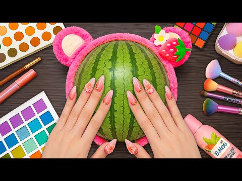 ASMR Makeup on Watermelon (No Talking)