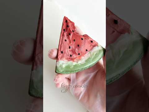 🍉Satisfying fruit cookie decorating #cookiedecorating #royalicing #cookies #satisfying