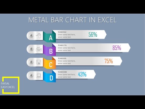 Infographic Metal Bar Chart in Excel 2016