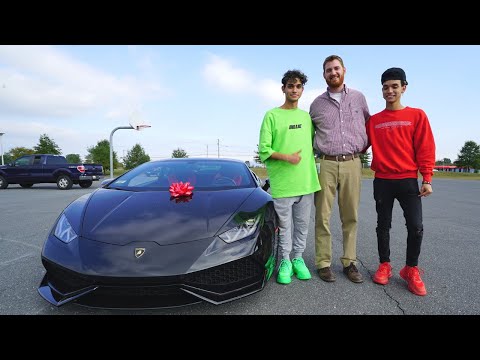 SURPRISING my SCHOOL TEACHER with LAMBORGHINI!!