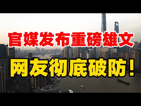 官媒发布重磅雄文，网友彻底破防！