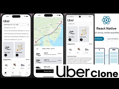 How to build an Uber clone using React Native and Expo in English | Full Tutorial