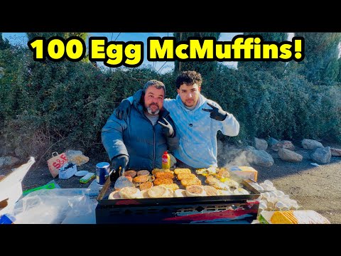 Making 100 Egg McMuffins For The Homeless!