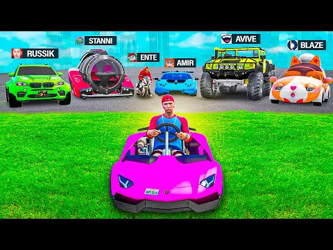 6 YOUTUBER mit ZUFÄLLIGEN AUTOS JAGEN in GTA 5!