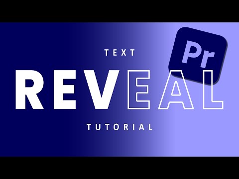 Adobe Premiere Pro Text Reveal Tutorial