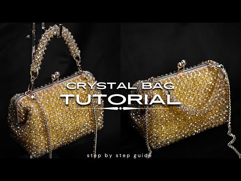 DIY Sparkling Beaded Bag: Craft a Stylish Bag with Glass Beads | Crystal Bead Bag with a Metal Frame