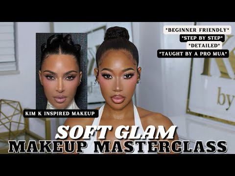 Soft Glam Makeup Masterclass for beginners | Kim K Makeup Look