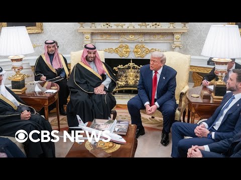 Saudi crown prince watches as Trump blasts reporter who asked about Khashoggi and Epstein files