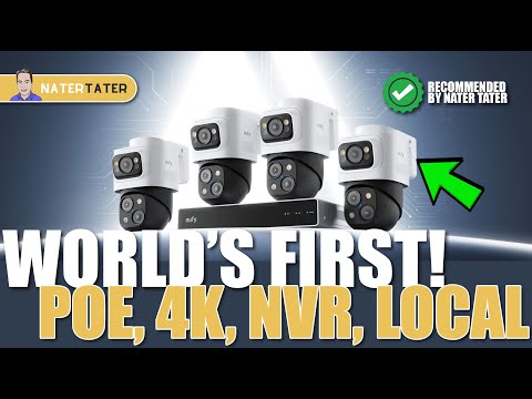 ✅Amazing 3-lens Security Cameras - NEW eufy S4 Max NVR PoE System With Local AI - No Subscriptions!