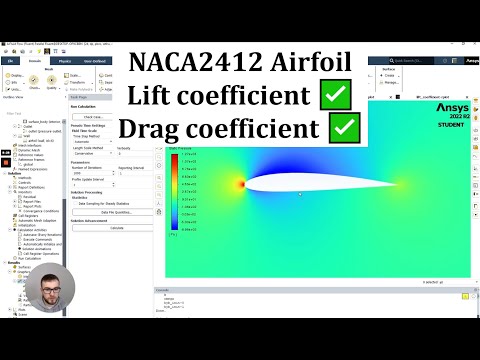 NACA2412 Tutorial in ANSYS Fluent (Student Version) - Lift, Drag, Angle of Attack