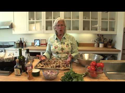 Tuscan Bread Salad with Chicken under a Brick