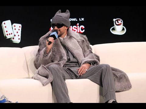 Bad Bunny FULL INTERVIEW Super Bowl LX Halftime show Press Conference