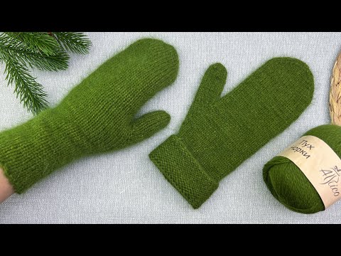 ВЯЖЕМ РУКАВИЧКИ из пуха норки. ПОДРОБНЫЙ МАСТЕР-КЛАСС! ПРОСТО! БЫСТРО И КРАСИВО!