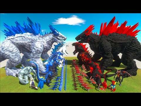 Evolution of Blue SHIMO VS Red Evil Itself - Animal Revolt Battle Simulator