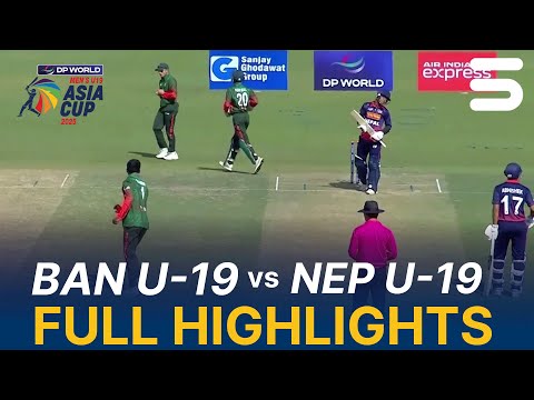Full Highlights | Nepal U-19 vs Bangladesh U-19 | Asia Cup Men's U-19 | Match 8 | ZI1S