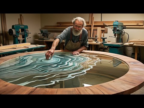 Unique Combination of Wood and Epoxy // The Most Stunning Table Ever by a Master Carpenter