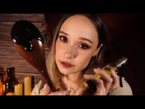 ASMR Pampering You to Sleep, Vampire Royalty🧛🦇 Skin Care, Scalp Massage, Fluffy Mic