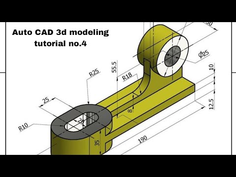 Auto CAD 3d modeling tutorial no.4 (Easy and simple methods)