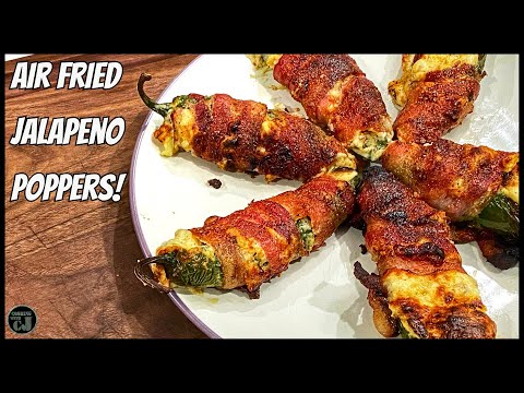 Air fried Jalapeno Poppers!  | Perfect for Game Day! | Ninja Foodi Grill Recipe!
