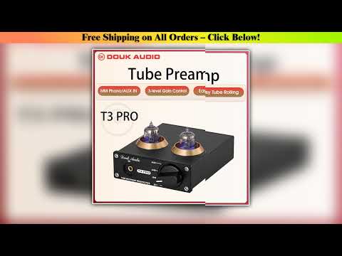 Douk Audio T3 PRO Mini MM RIAA  Phono Turntable Preamp Line Level Amp HiFi Stereo RCA Valve Tube