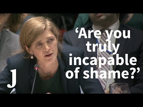 Samantha Power on Aleppo: 'Is there nothing that can shame you?'