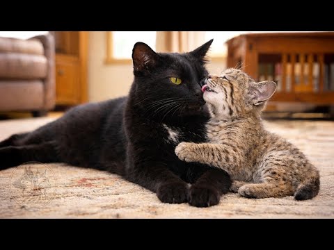 Their Old Cat Never Trusted Anyone… Until the Day a Bobcat Kitten Arrived