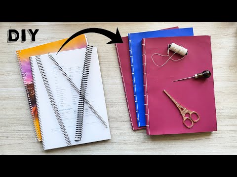 📘 DIY Bookbinding: Remove Spirals & Bind Loose Sheets with Japanese Stitch
