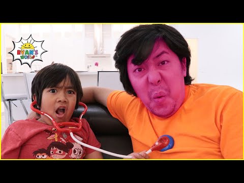 Ryan Pretend Play Helps Daddy Feel Better!!
