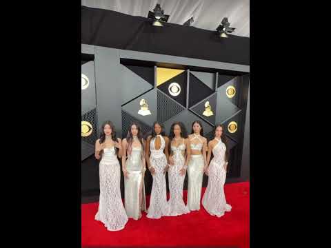 KATSEYE arriving at the Grammys 2026!