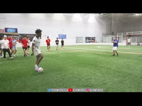 Ishowspeed 3v3s fans in football