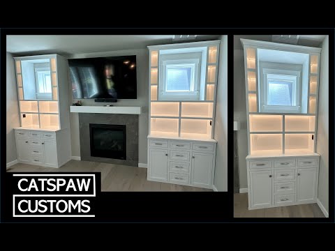 Custom Illuminated Living Room Storage