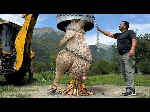 GIANT Ostrich Roasted with an Excavator?! | 2.5 Hour Mega Cooking Compilation